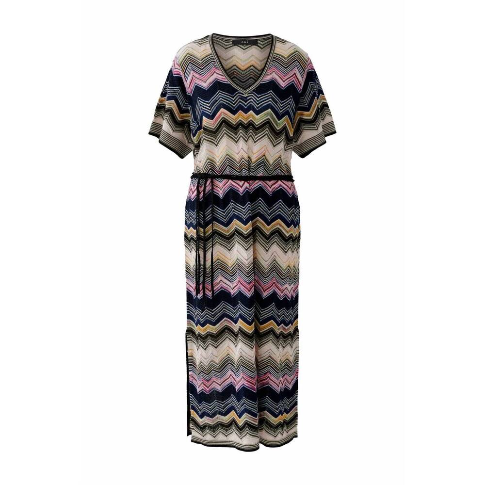 NEW OUI women's short sleeve midi dress in rose blue